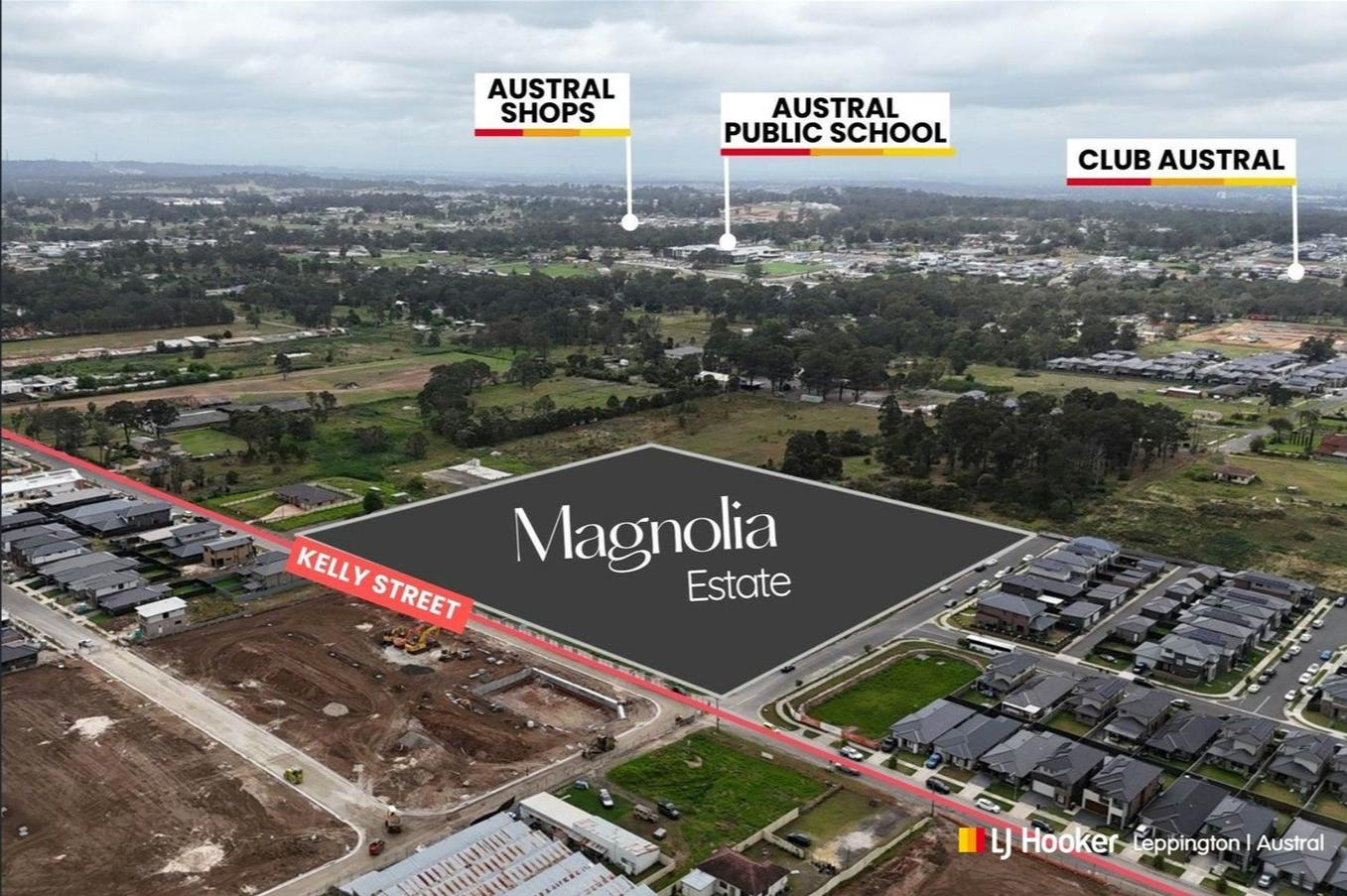 Aerial view of a subdivision under development