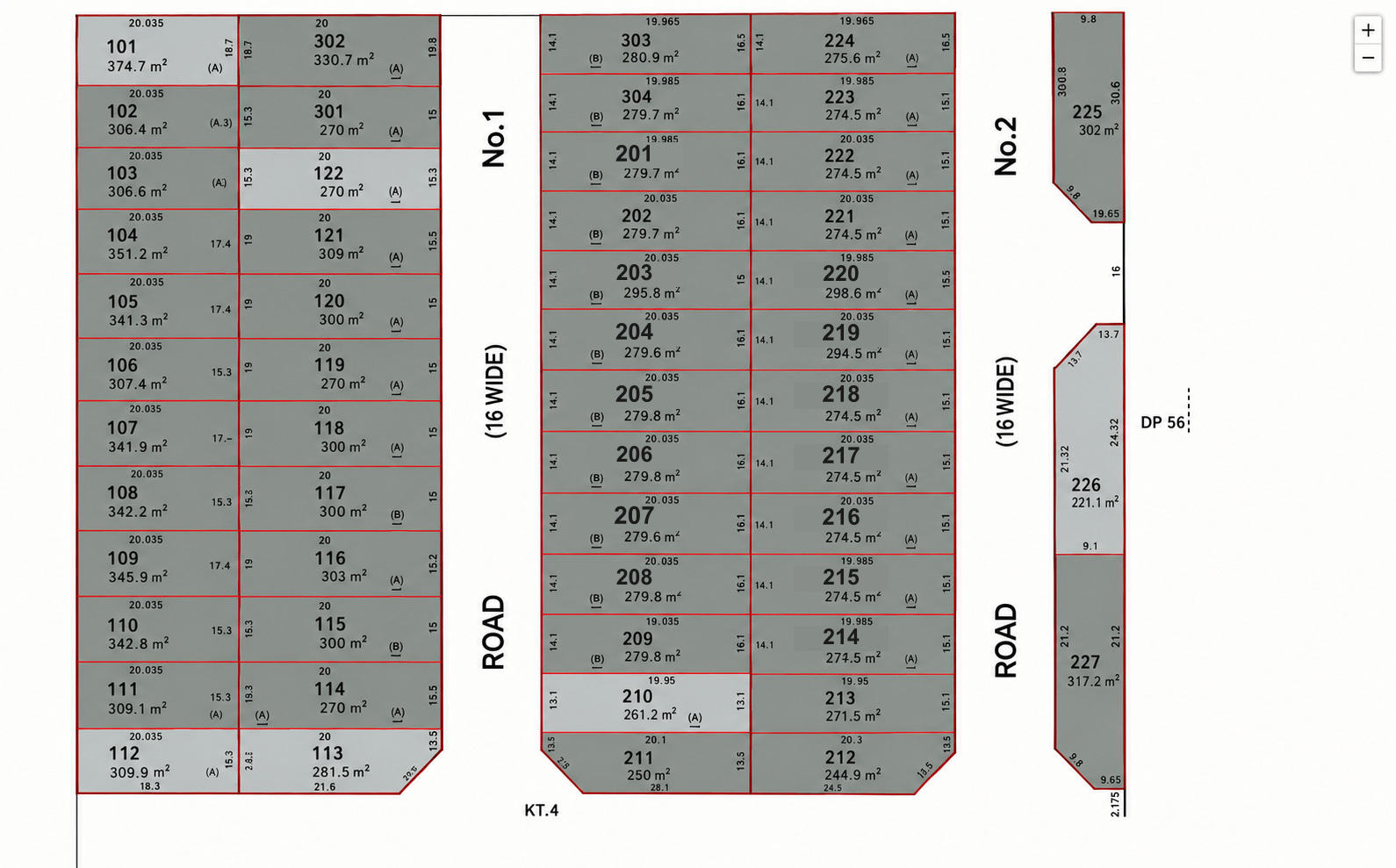 30 Kelly Street subdivision plot layout showing available and sold lots